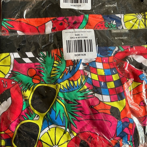 NWT Torrid Fashion Icon Rolling Stones Cotton Mid Rise Boy Short Panties - Picture 3 of 5